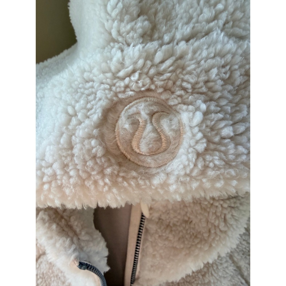 Lululemon Scuba Oversized Half-Zip Fleece Hoodie White Opal M/L - Picture 5 of 12